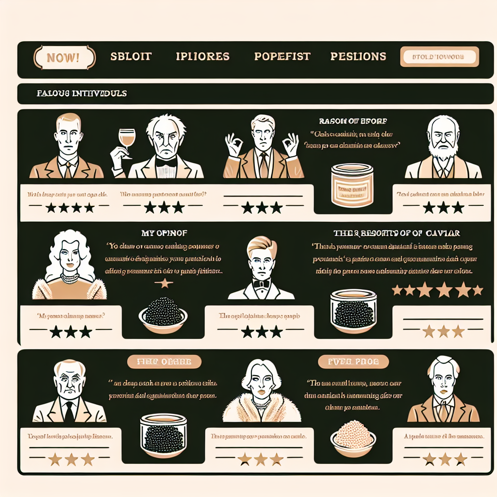 نظرات مشاهیر و افراد معروف درباره خاویار و خواص آن